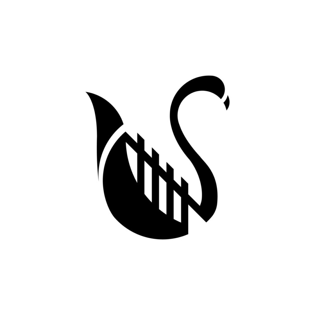 Logo de l'Harmonie de Sanvignes en noir sur fond blanc.